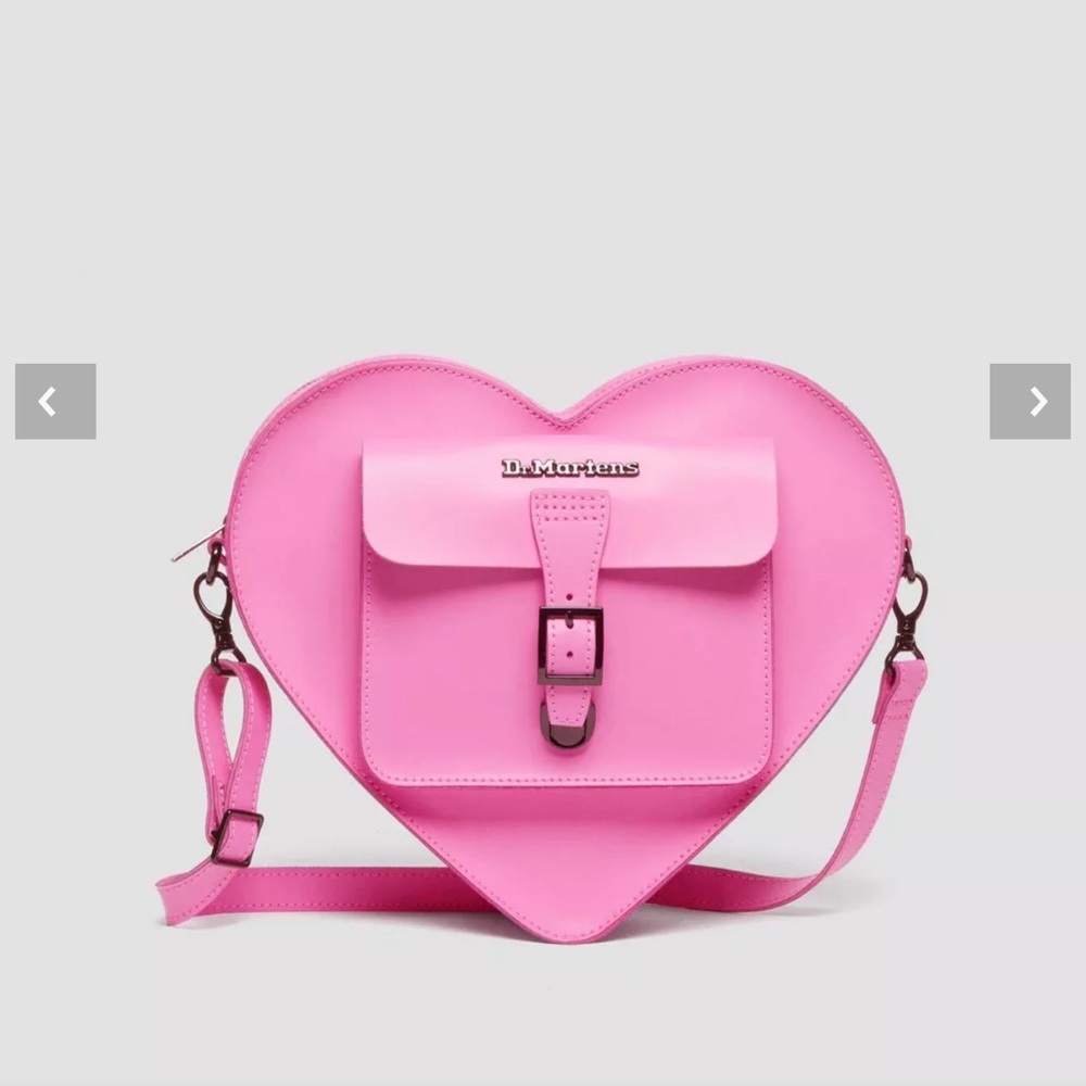 Dr. Martens genuine leather Pink Heart Crossbody Bag (nwot)